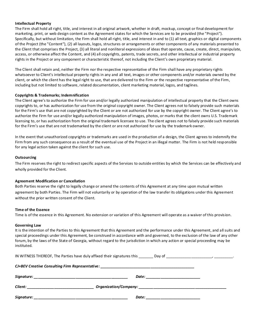 Document preview CJBEV Agreement Template UPDATED.pdf - page 2/2