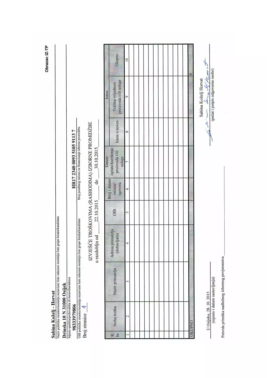 Page 1 of 1, Obrazac IZ TP pdf (1)