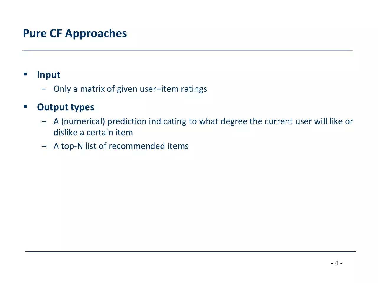 Page 4 of 46, Collaborative recommendation