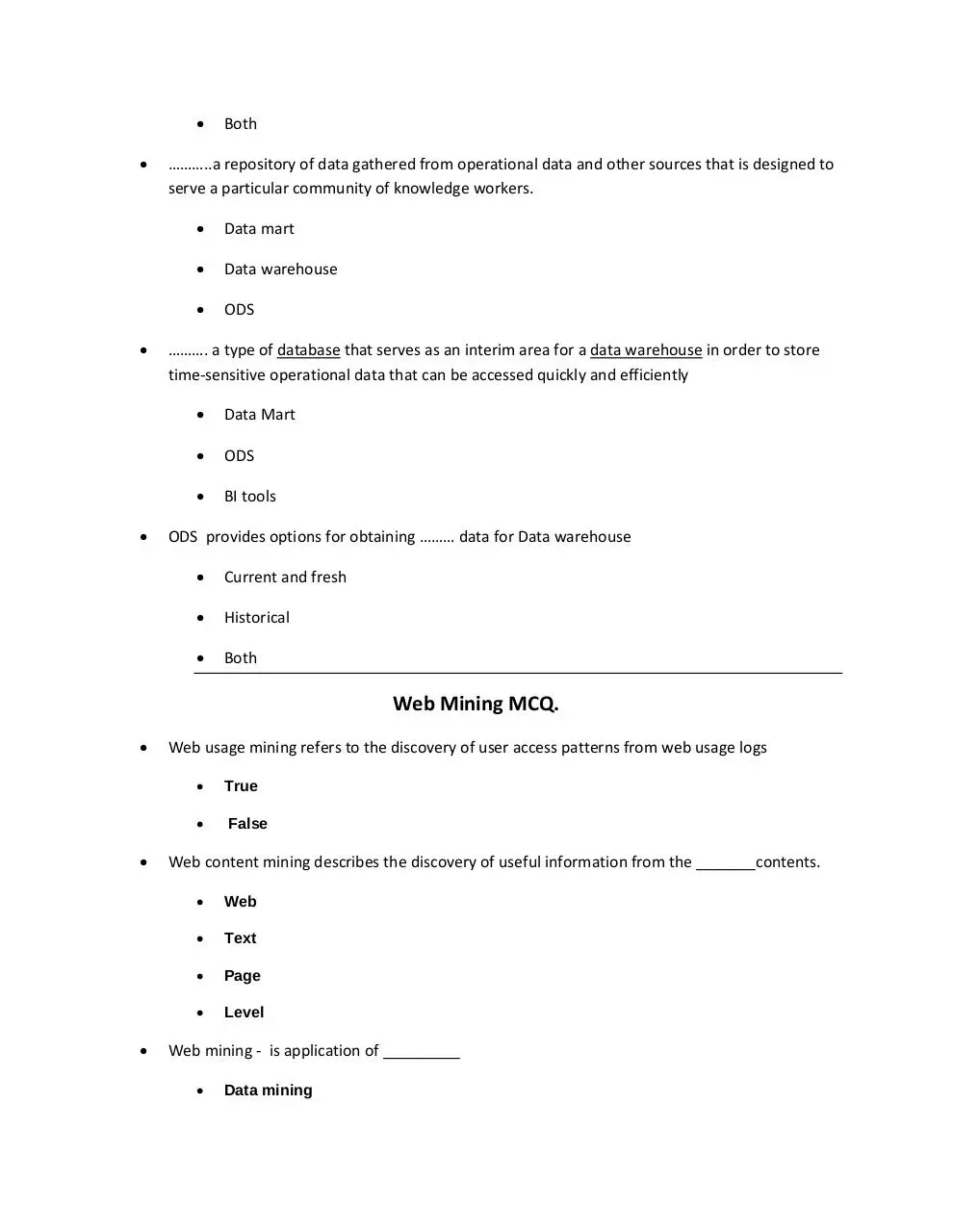 Page 4 of 8, sheet 1 Data Mining course 2015