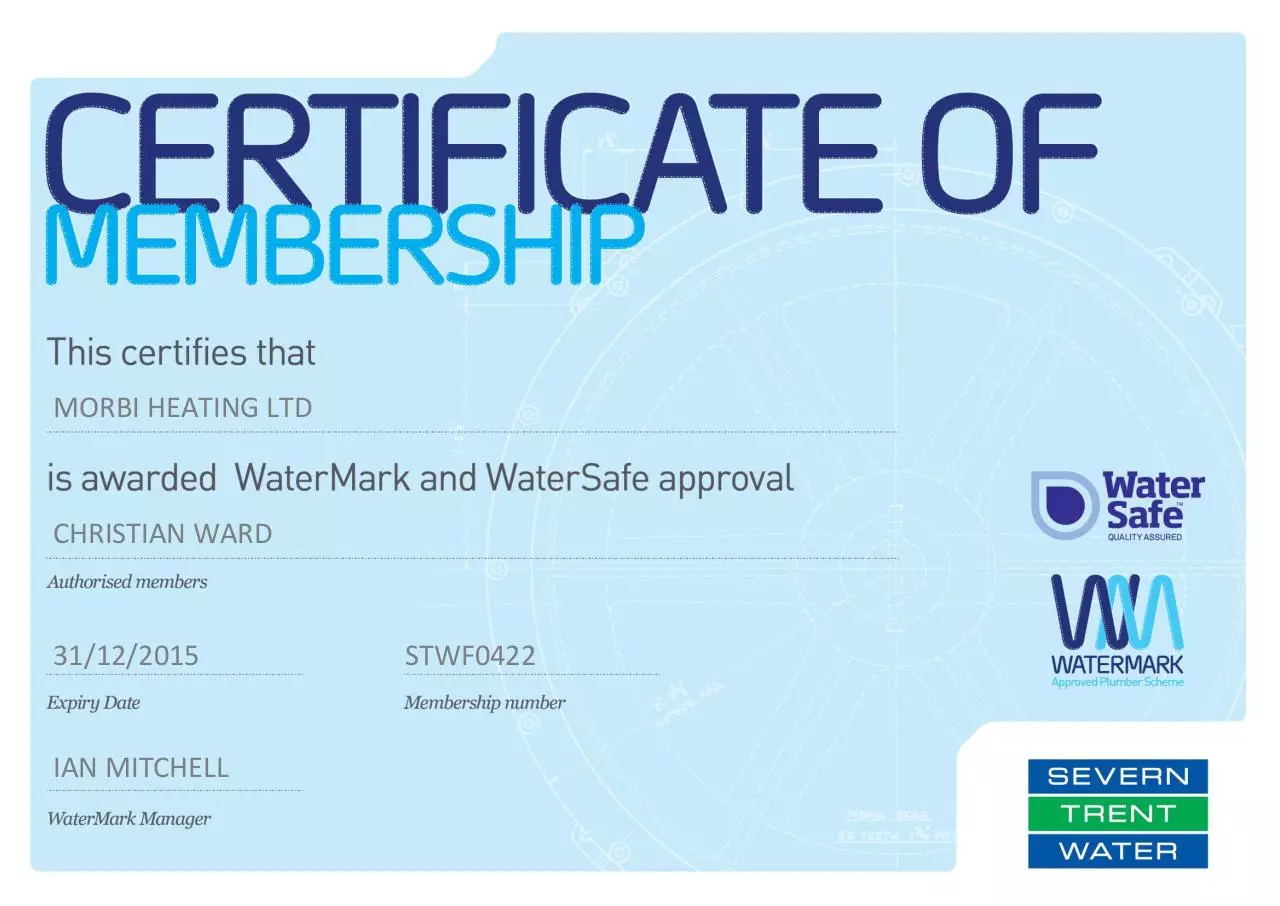 Document preview - 2015 Watersafe & Mark membership Certificate.pdf - Page 1/1
