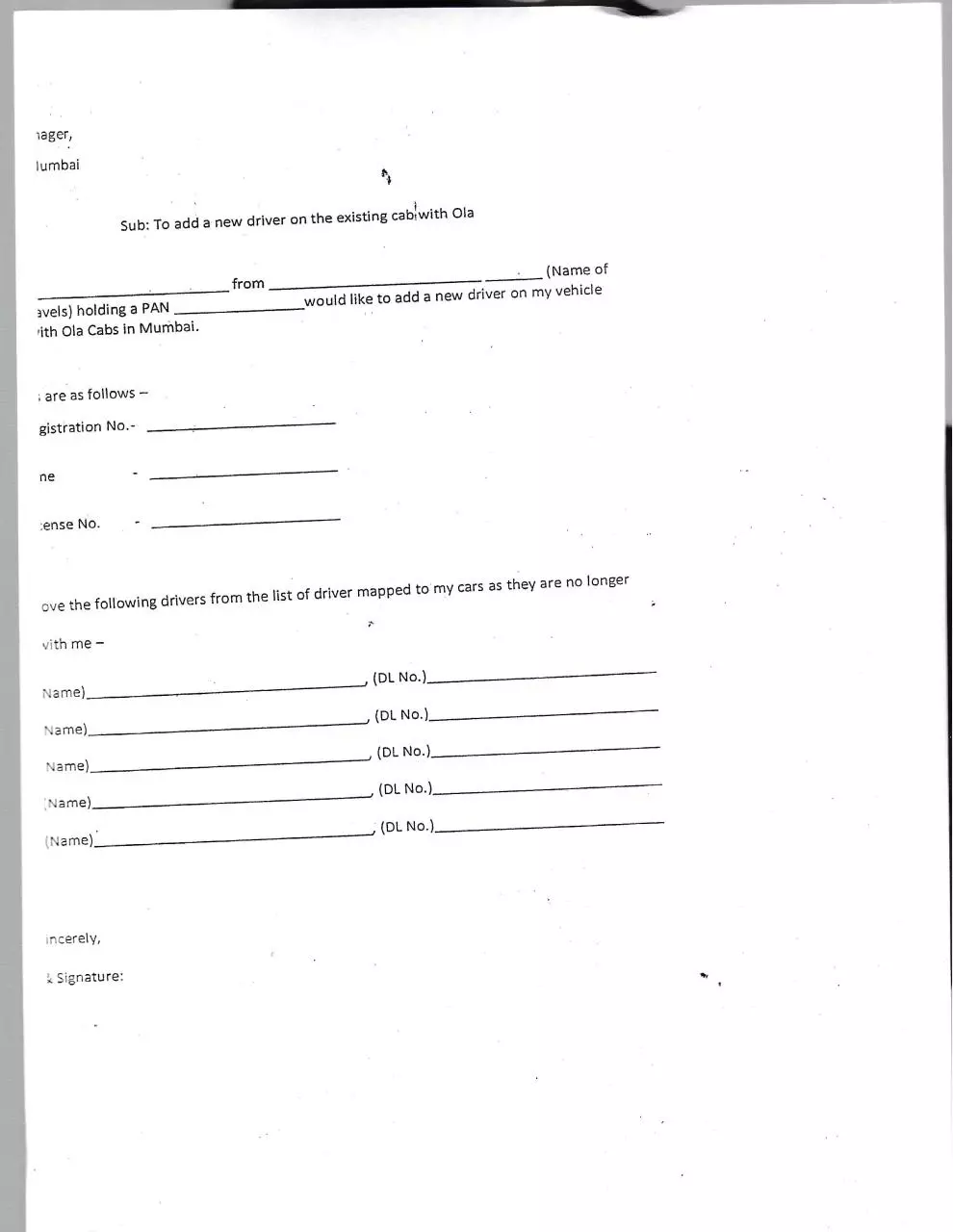 Page 2 of 2, NOC LETTER