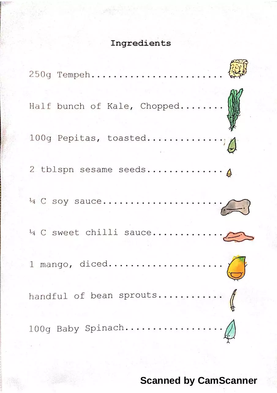 Page 1 of 3, tempeh mango salad