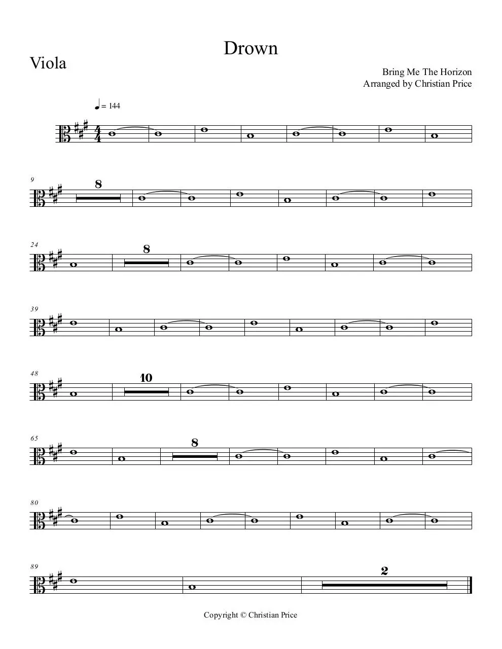 Document preview - Full Score - 003 Viola.pdf - Page 1/1