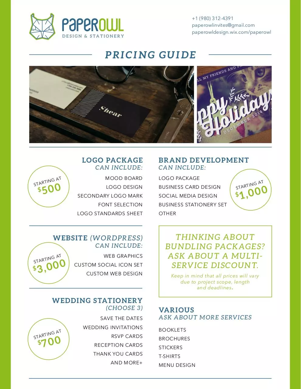 Document preview - pricing guide.pdf - Page 1/1