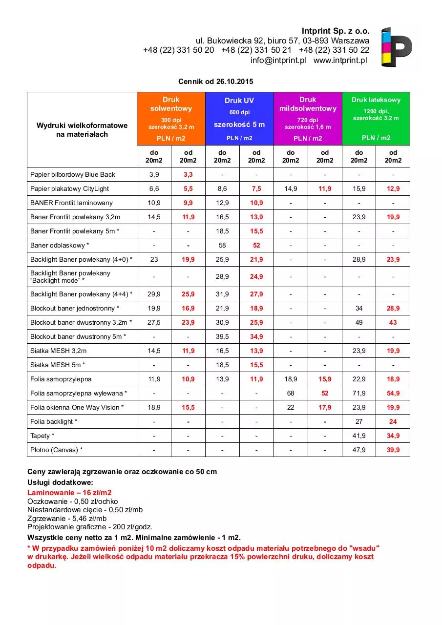Page 1 of 2, Price Intprint RA od 13.10