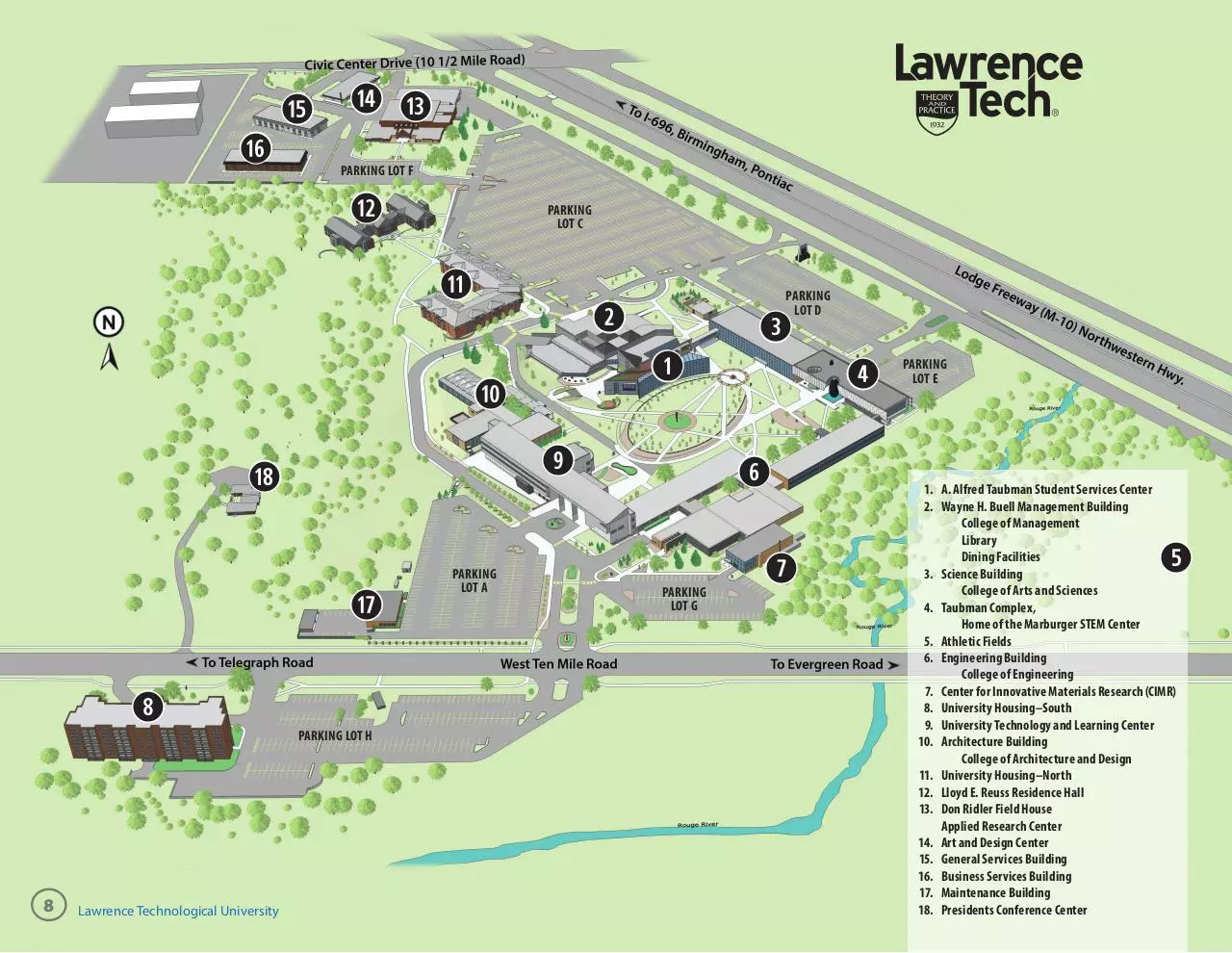 Document preview - LTU campus map.pdf - Page 1/1