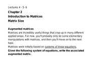 introduction to matrices