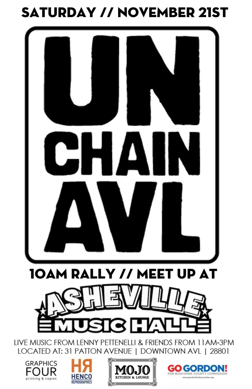 Page 1 of 1, UNCHAIN RALLY POSTER