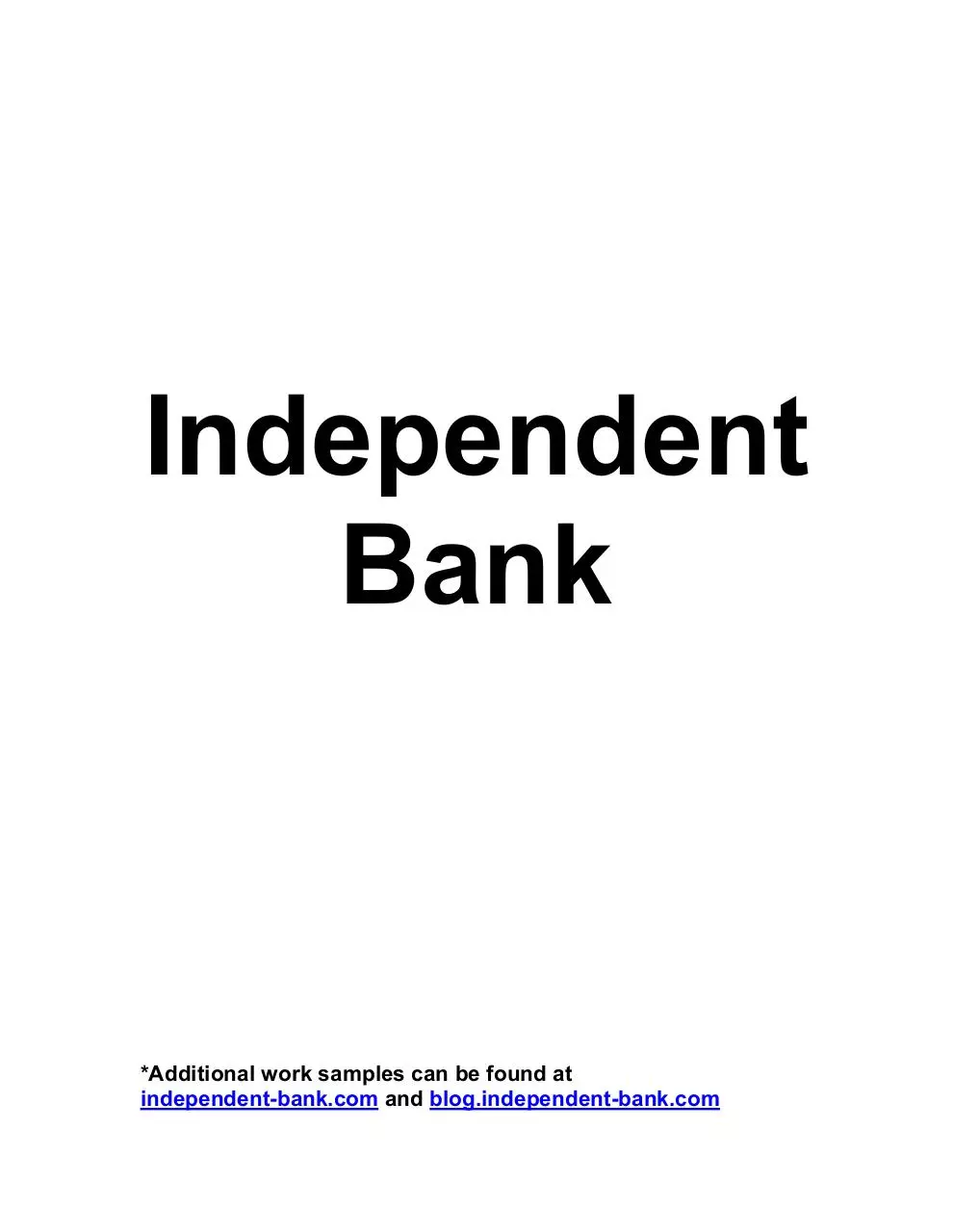 Page 1 of 6, 1 Ind. Bank Samples