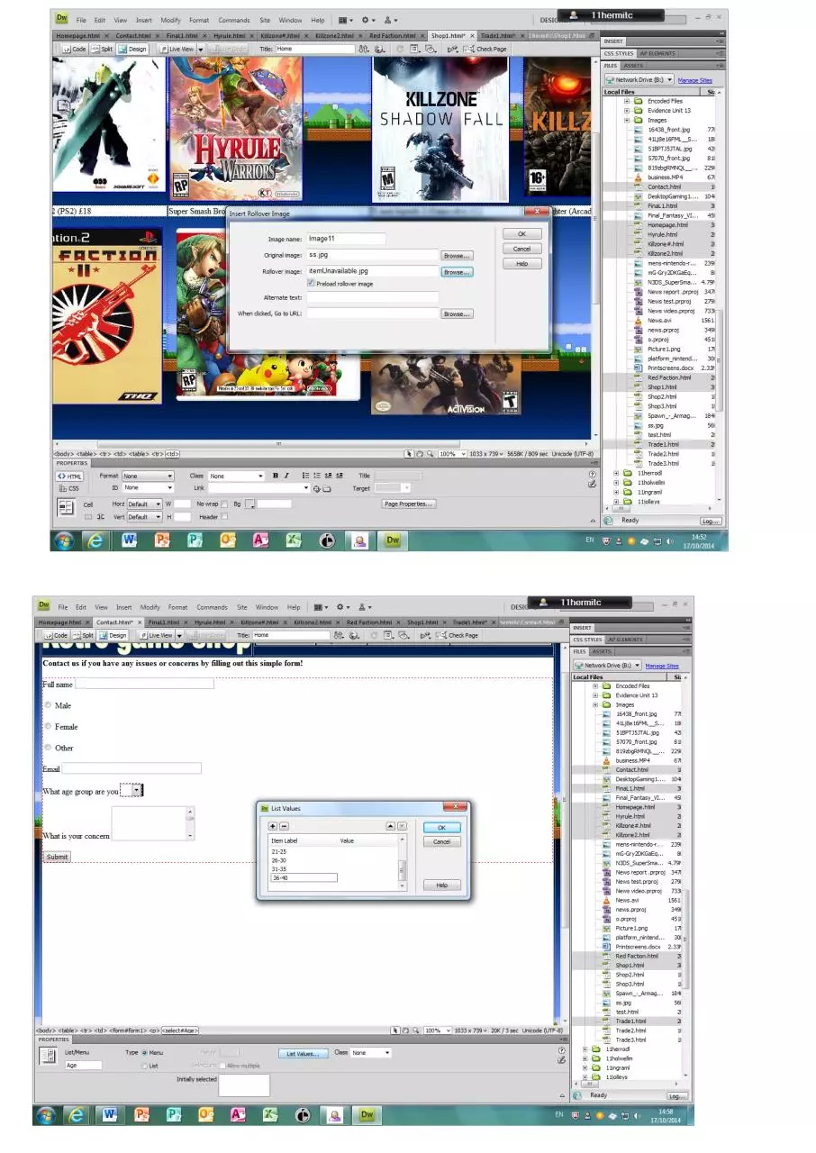 Page 1 of 4, Printscreens