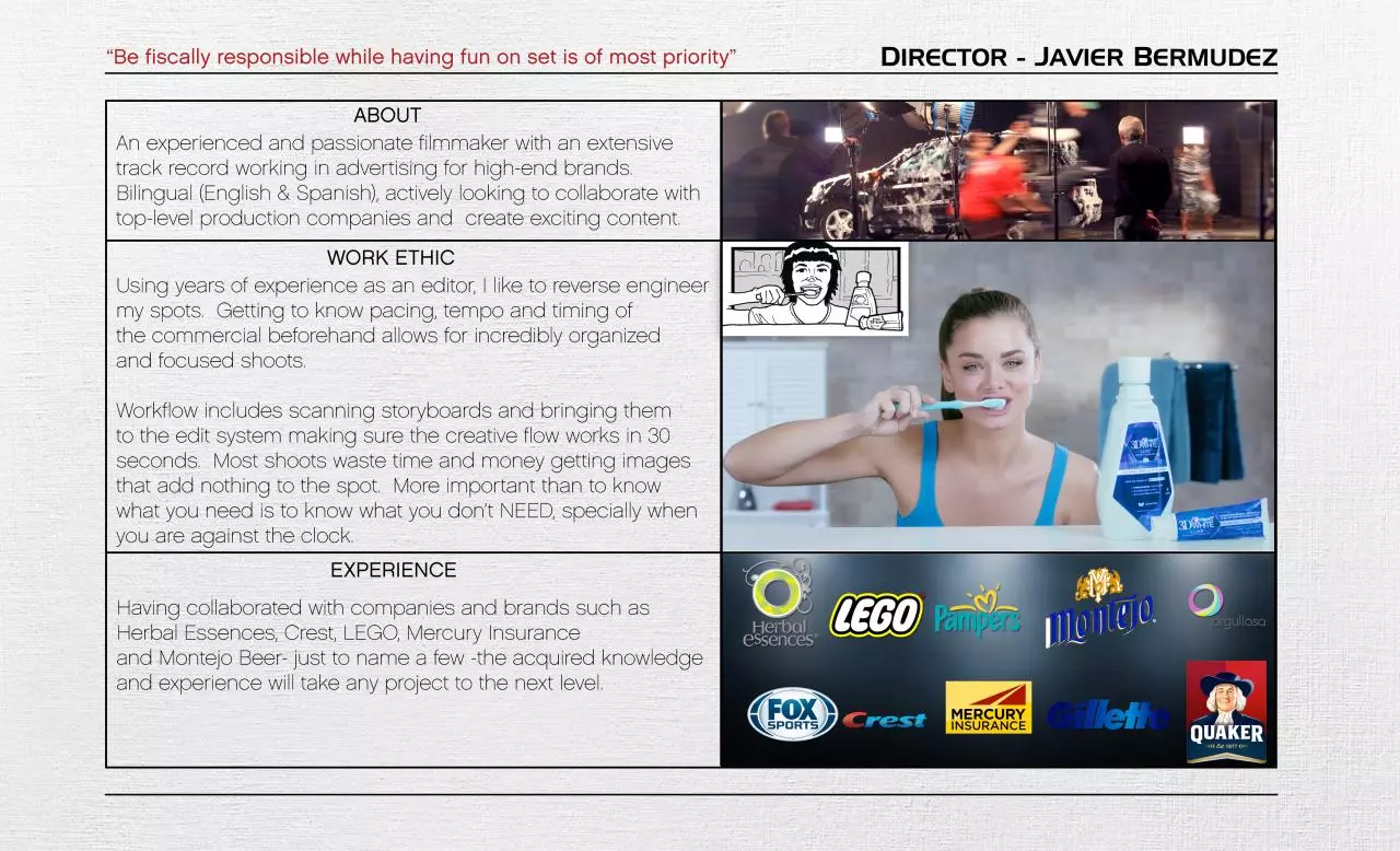 Page 2 of 3, JavierBermudez DirectorBooklet