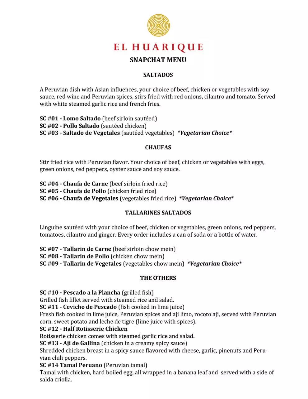 Page 1 of 1, el huarique
