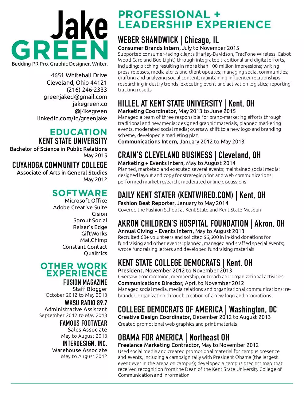 Document preview - jakegreenresume.pdf - Page 1/1