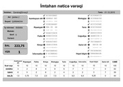 Page 1, mtahan nəticə vərəqi (8 ci siniflər)