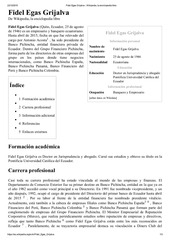 Page 1, Por fin la bio de Fidel Egas Grijalva