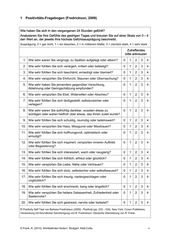 Page 1, Positivitäts Fragebogen