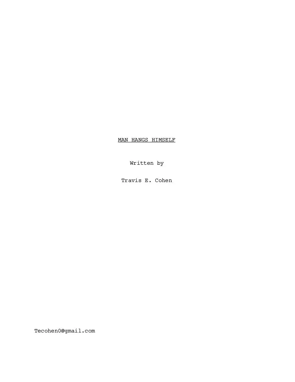 Page 1 of 8, Man Hangs Himself