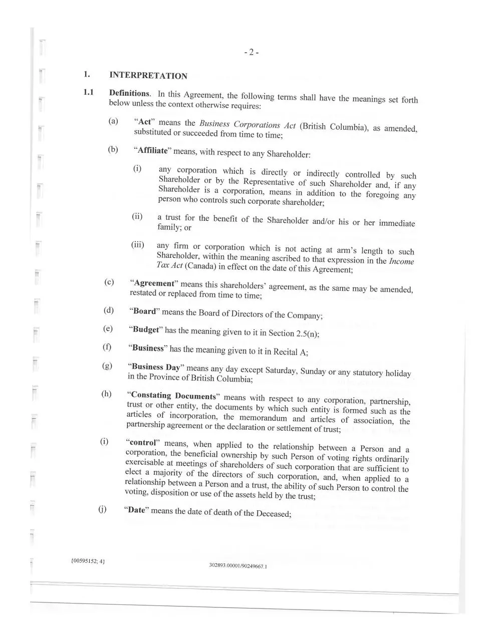 Page 3 of 29, ShareholdersAgreement