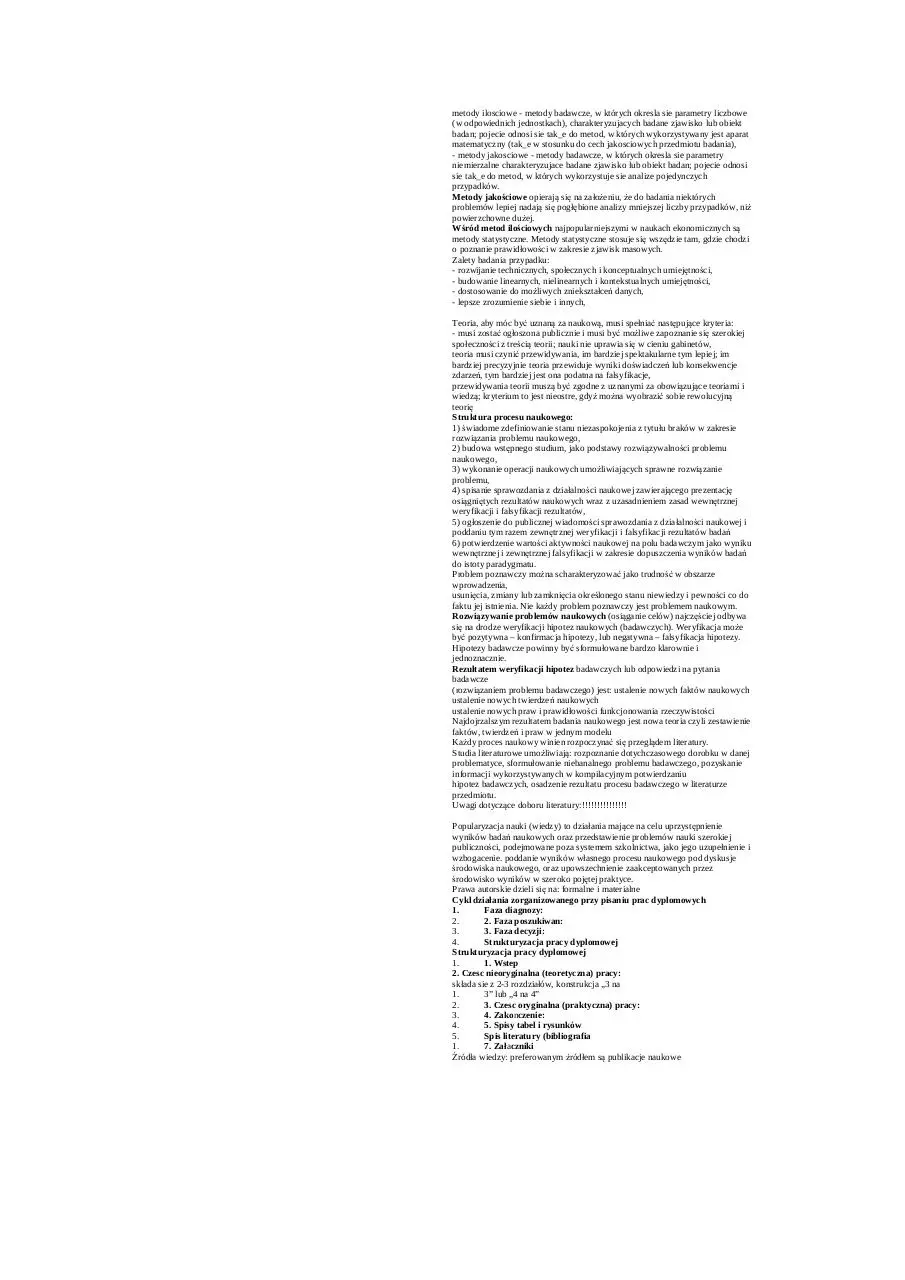 Page 2 of 2, ciąga na Metodologię. Jaworski