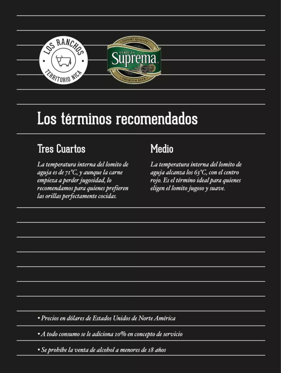 Page 2 of 10, Menu Los Ranchos