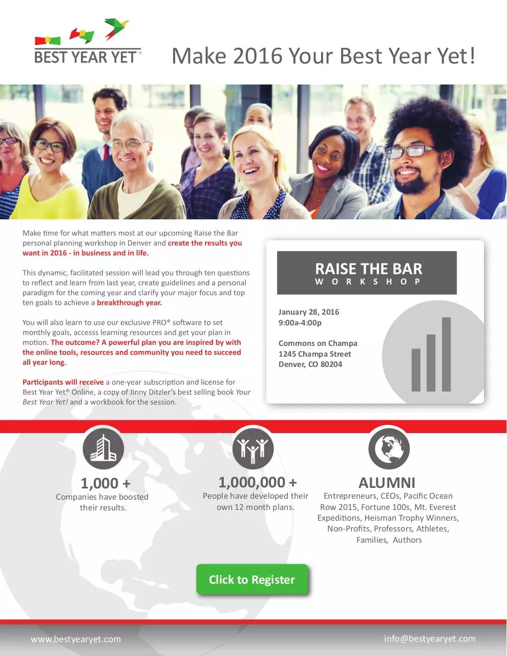 Page 1 of 1, Denver Raise the Bar Invitation
