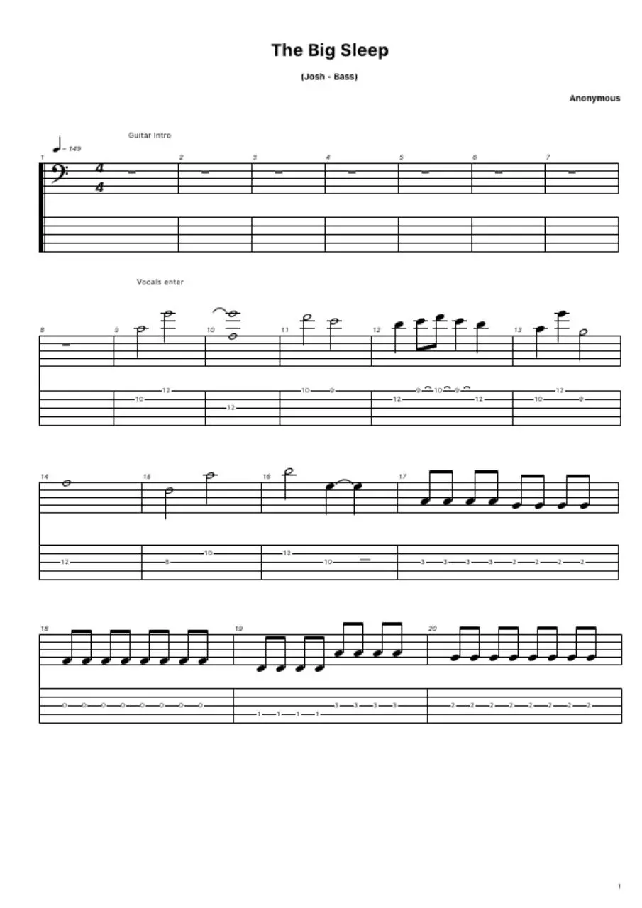Page 1 of 13, Streetlight Manifesto The Big Sleep (Pro)