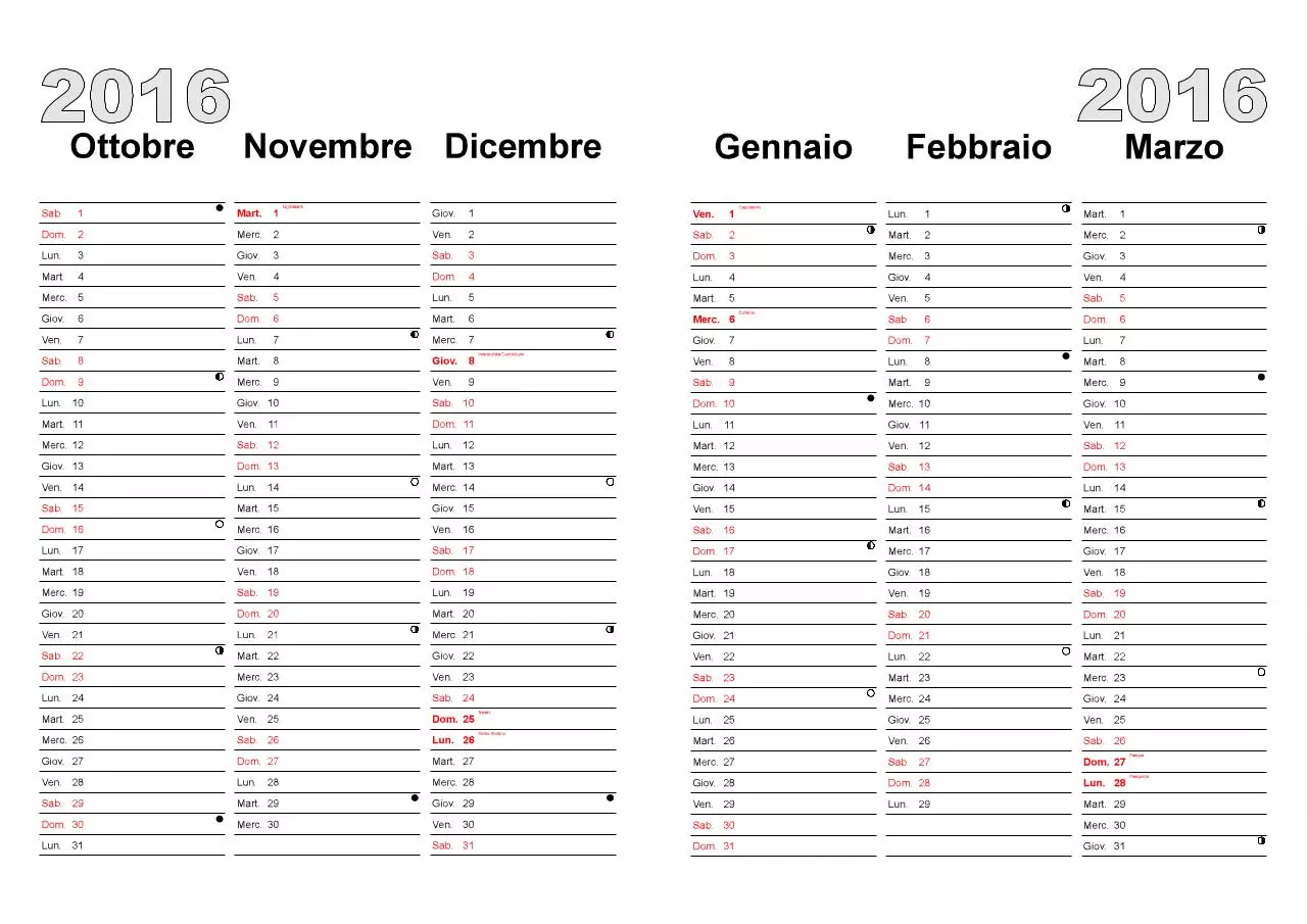 Page 1 of 2, calendario2016