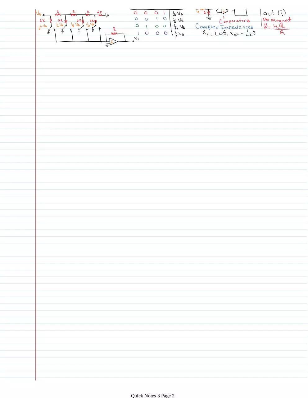 Page 2 of 2, Final Notes Mechatronics