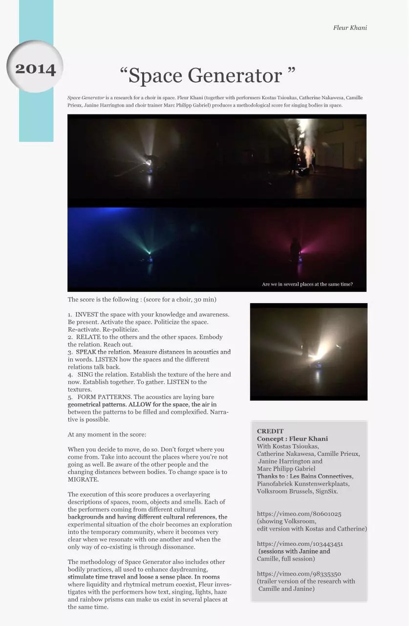 Page 4 of 7, PORTFOLIO FLEUR KHANI 2012 2015