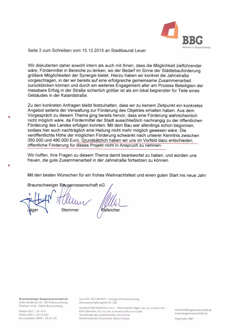 Page 2 of 2, Schreiben an Stadtbaurat Leuer vom 15.12.2015