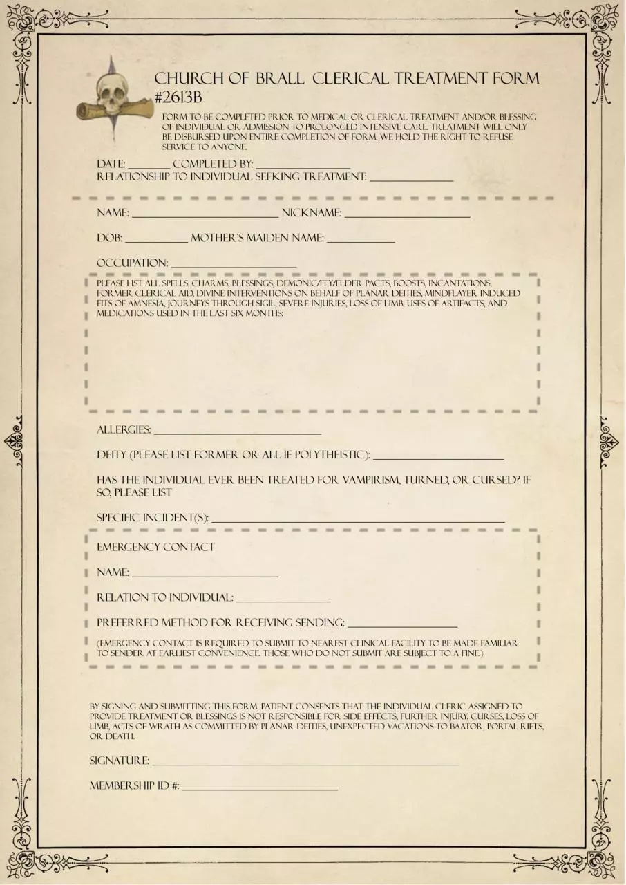 Page 1 of 3, Church of Brall Forms