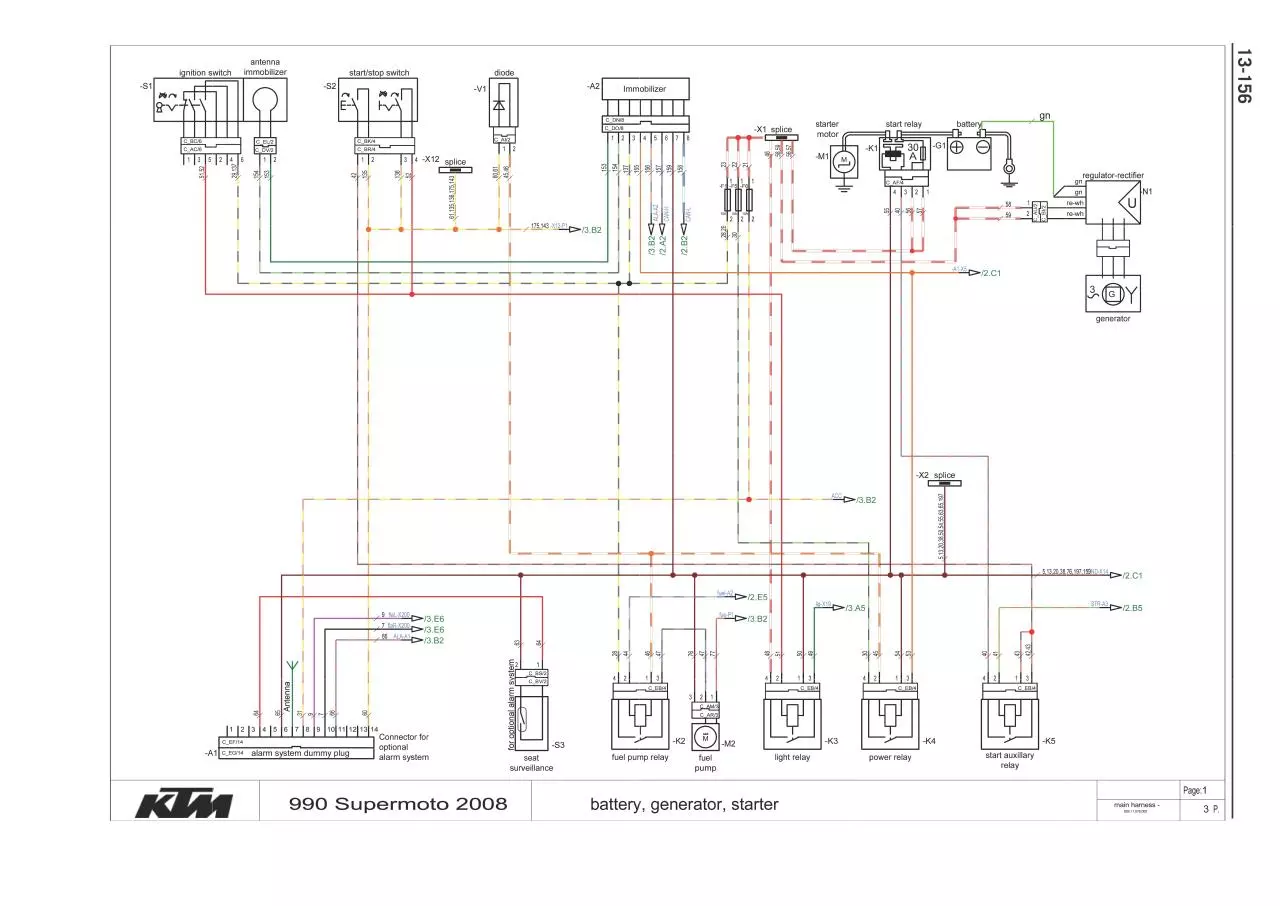 Page 1 of 3, ktm 990sd electrical diagram.rotated