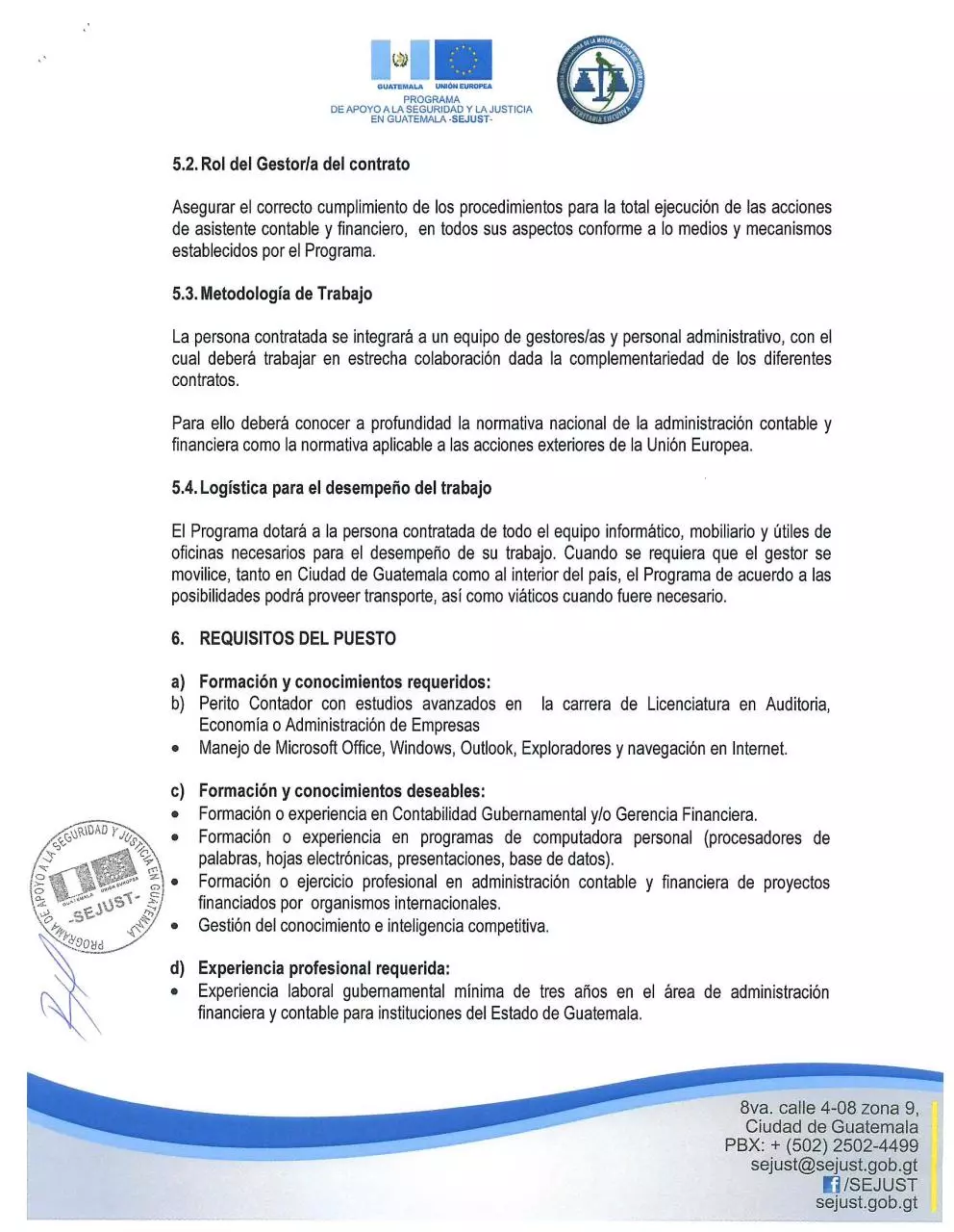 Page 3 of 6, TDR Asistente Contable Financiero