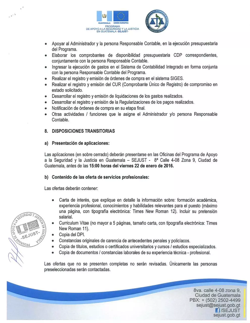 Page 5 of 6, TDR Asistente Contable Financiero