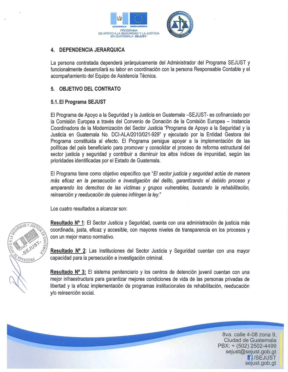 Page 2 of 6, TdR Asistente Contable