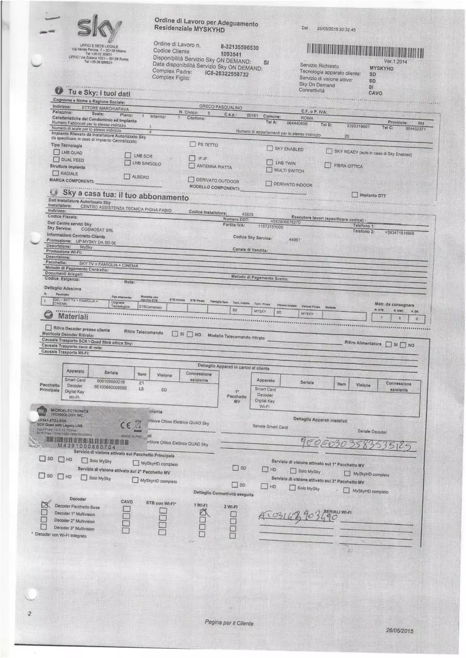 Page 1 of 5, GRECO PASQUALINO SkyLink