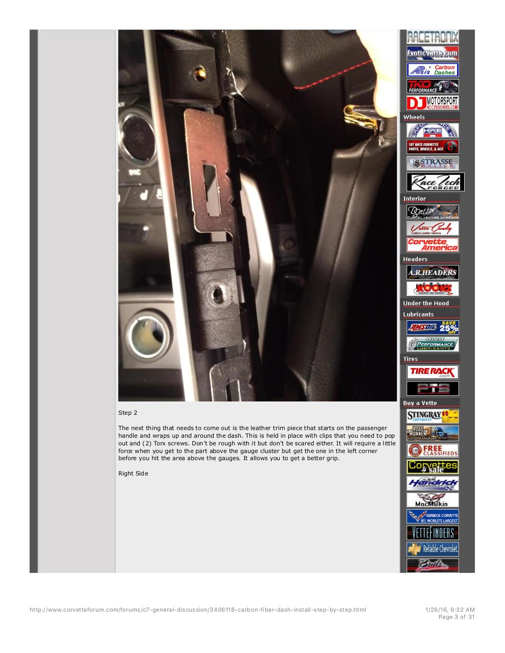 Carbon Fiber Dash Install - Step by Step - Corvette Forum.pdf - page 3/31