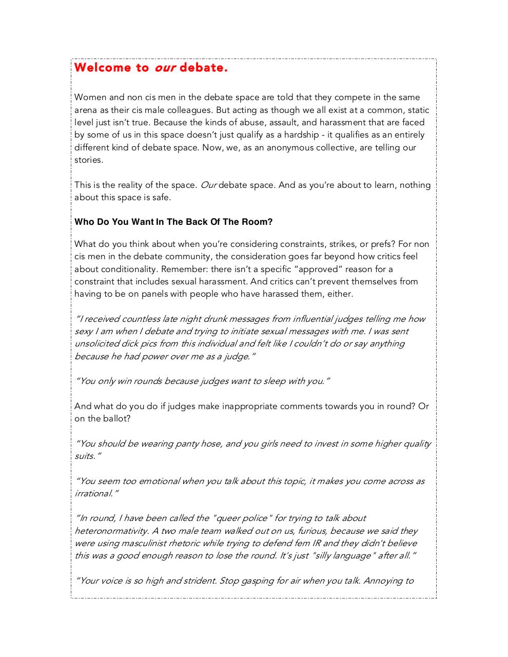 Document preview WelcomeToOurDebate.pdf - page 1/5