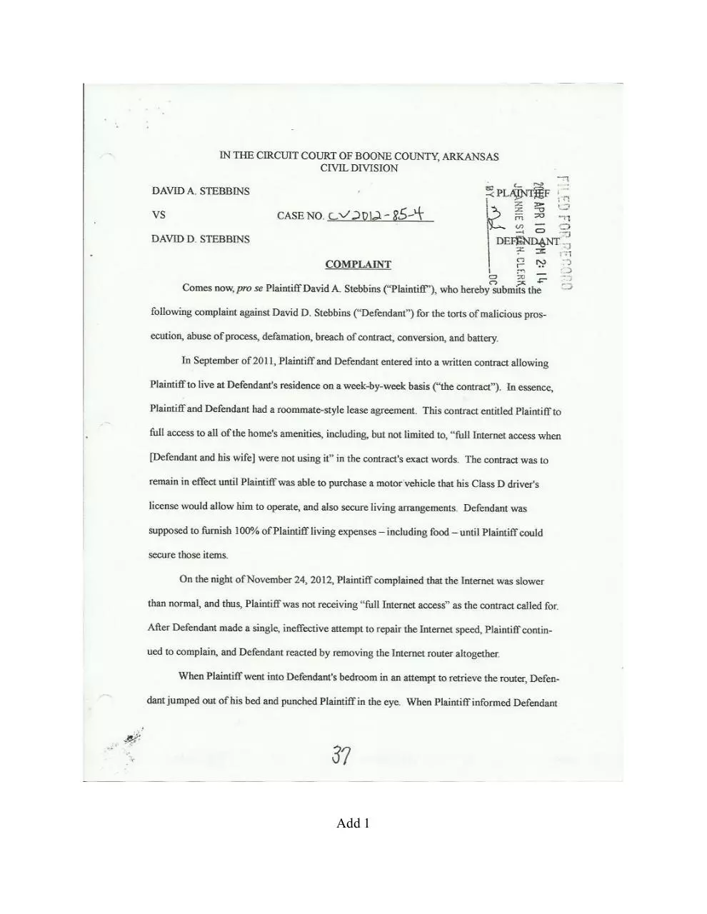 Page 1 of 320, Section XI Addendum
