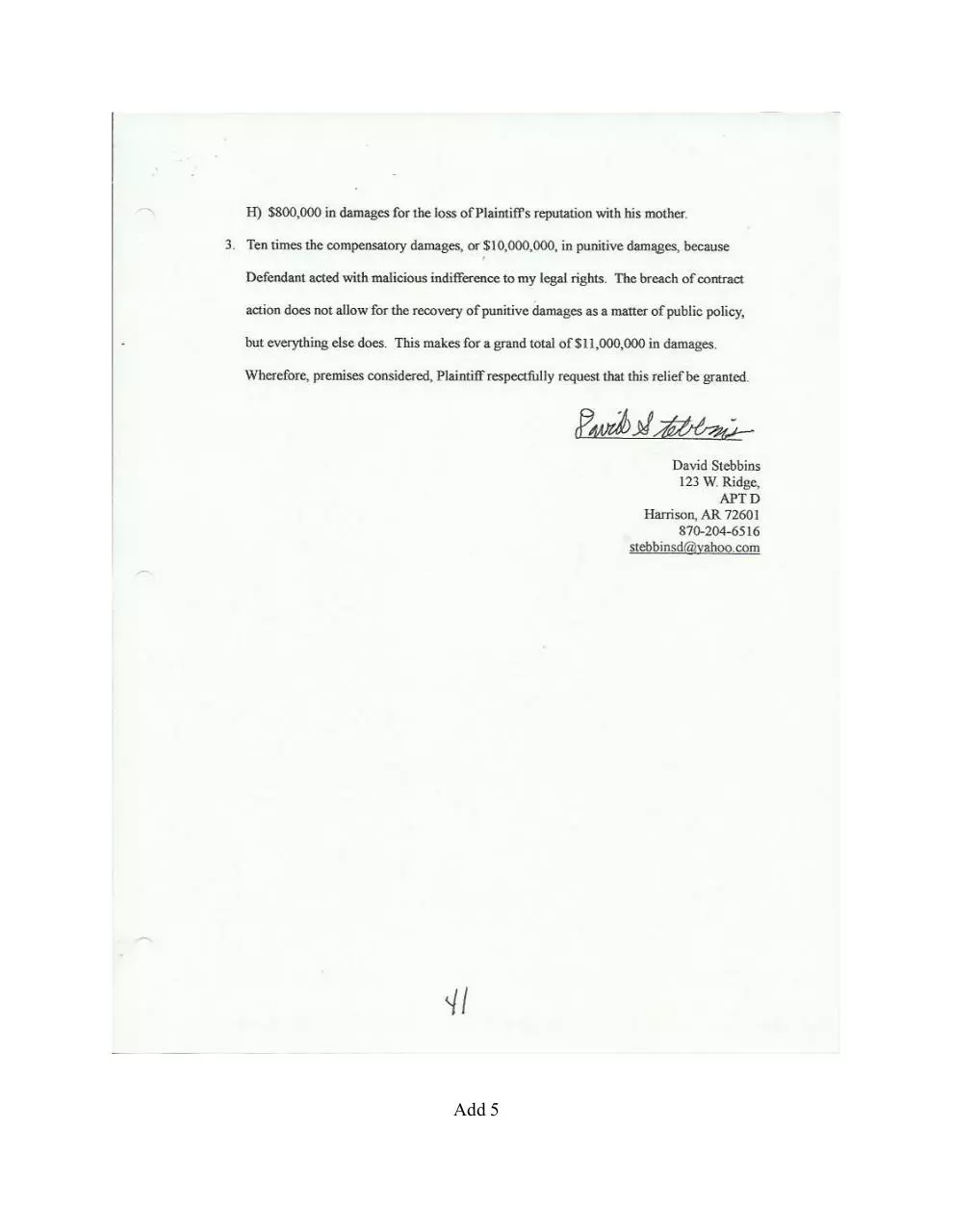 Page 5 of 320, Section XI Addendum