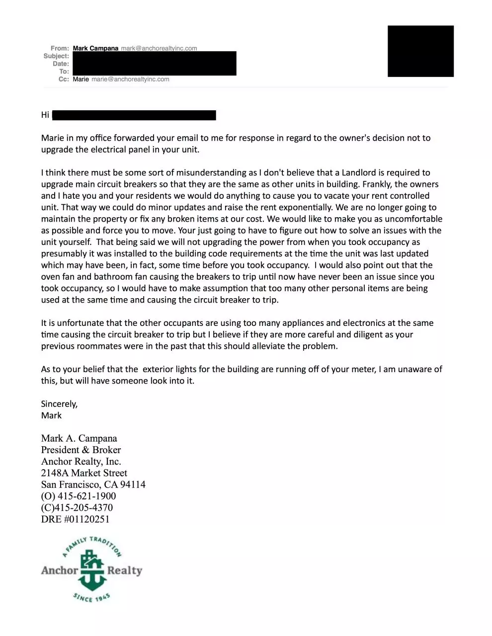 Page 1 of 1, Mark Campana Anchor Realty Real Slumloard