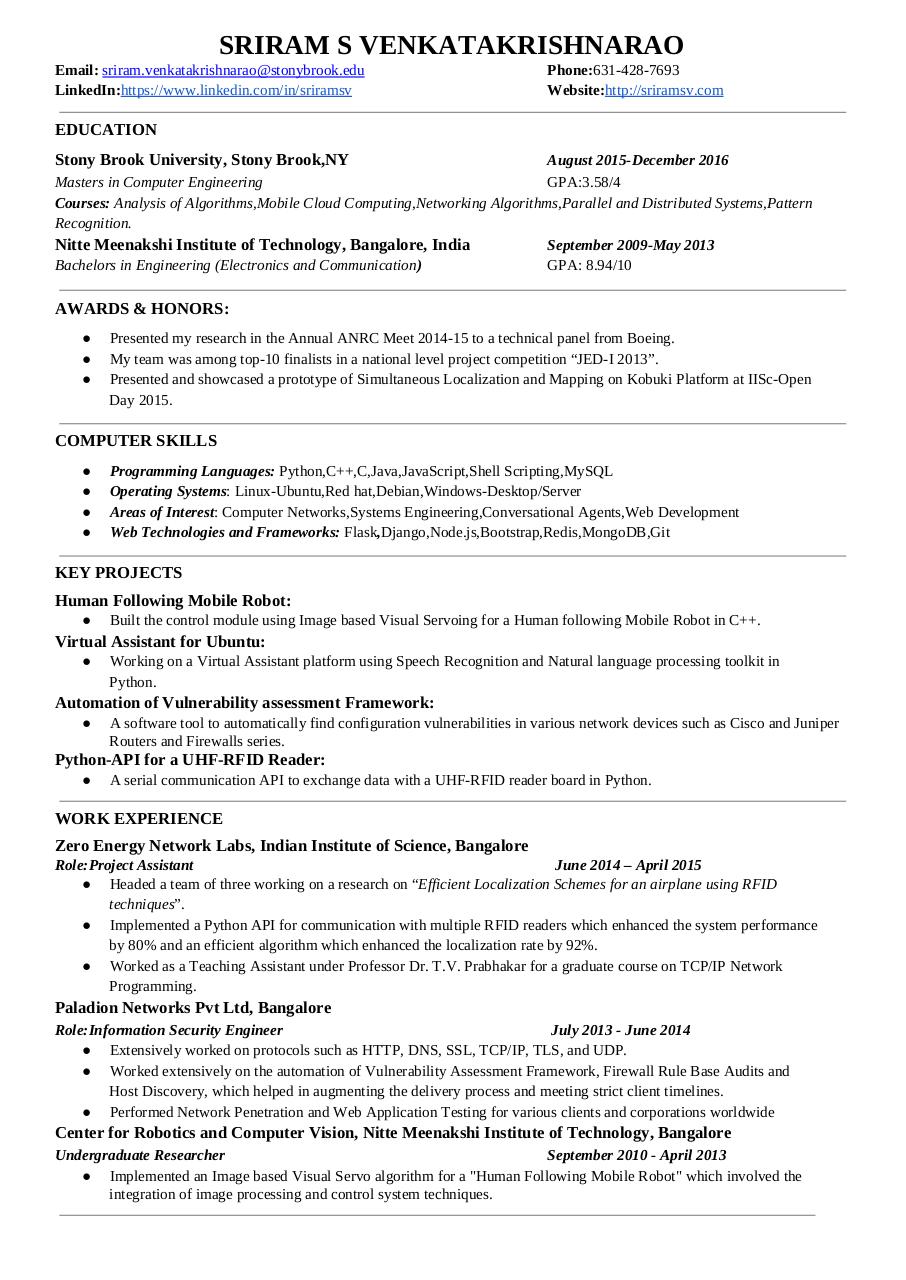 Document preview Sriram_Resume.pdf - page 1/1