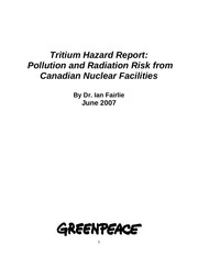 Page 1, Tritium Hazard Report Pollution and Radiation Risk