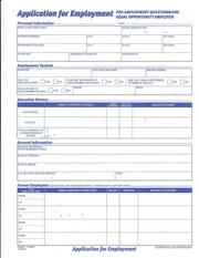 Page 1, employment app