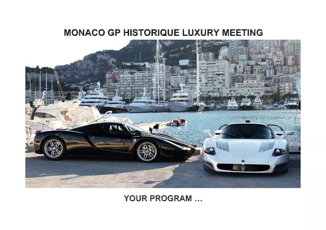 Page 4 of 29, MONACO GP HISTORIQUE LUXURY MEETING