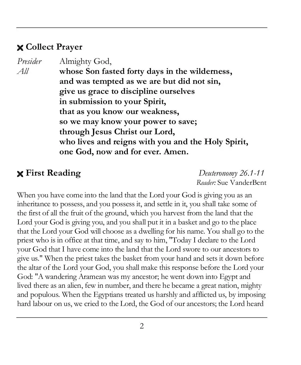 Page 2 of 12, Feb 14 1 Lent