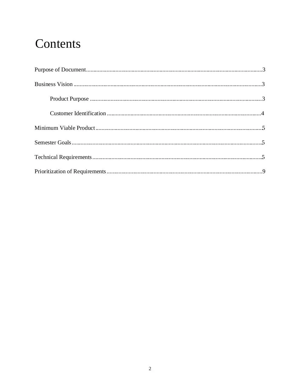 Page 2 of 9, Requirements doc