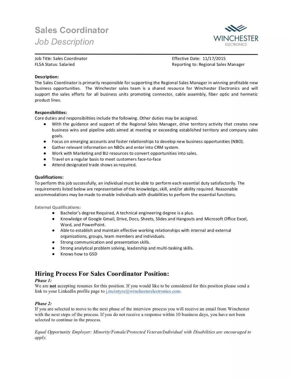 Document preview - Sales Coordinator.pdf - Page 1/1