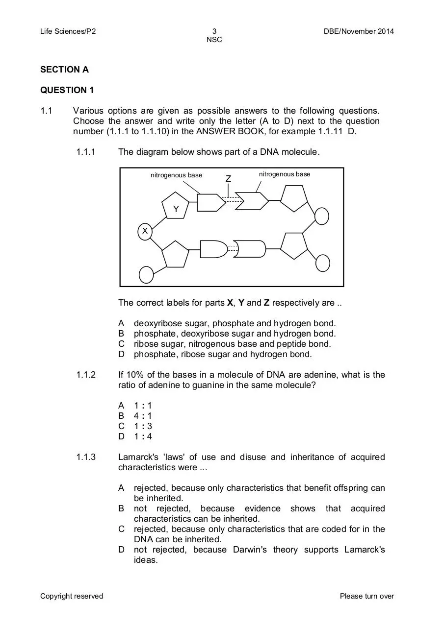 Page 3 of 16, Life+Sciences+P2+Nov+2014+Eng